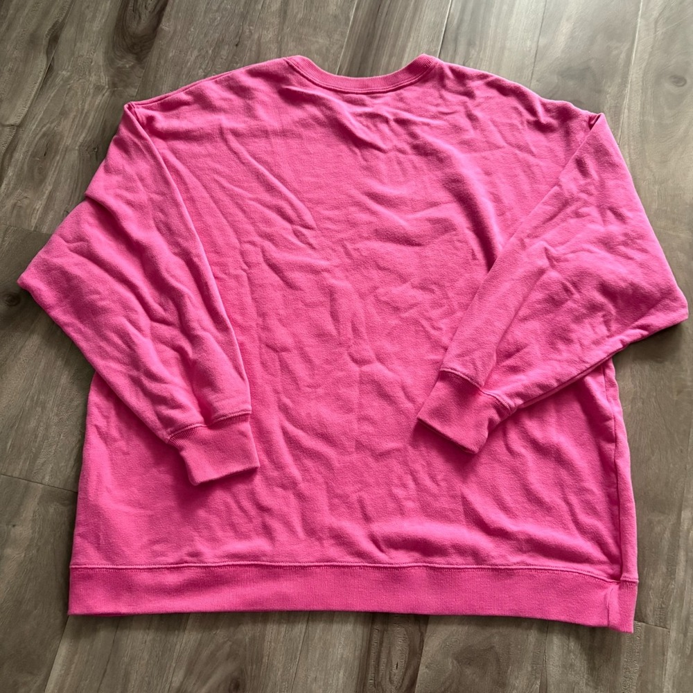 Hollister XL Neon Pink Miami Beach Florida‎ Sweatshirt Crewneck Retro Palm Tree - Picture 2 of 9